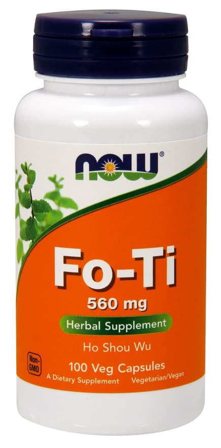 NOW Foods Fo-Ti 560 mg - 100 vegetariska kapslar – NOW Foods förpackning