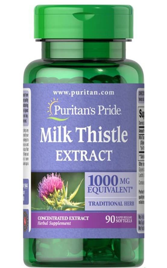 Puritan's Pride - Milk Thistle Extract - 90 Sgels – Puritan's Pride förpackning