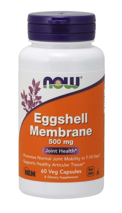 NOW Foods Eggshell Membrane 500 mg, kapslar – NOW Foods förpackning