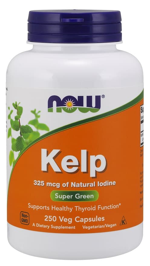 NOW Foods - Kelp, 325mcg - 250 Vcaps – NOW Foods förpackning