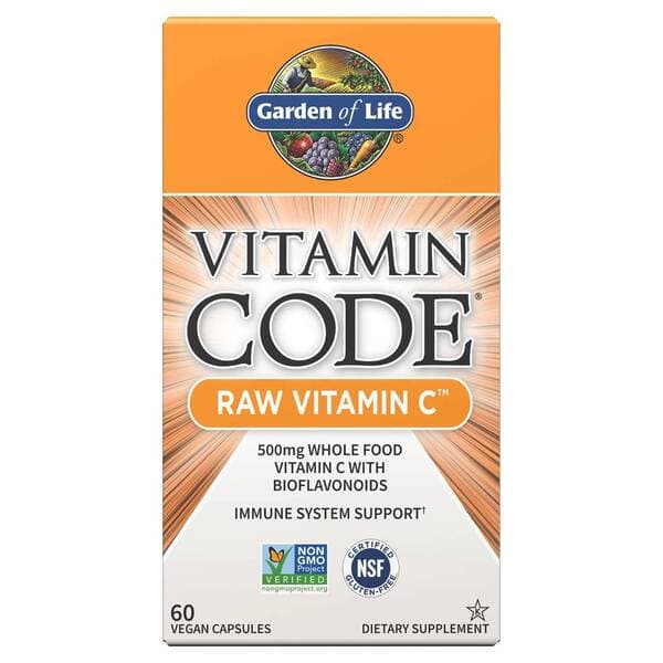 Garden Of Life Raw Vitamin C 500 mg - 60 cápsulas vegetales – Garden Of Life empaque