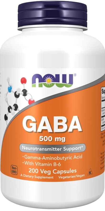 NOW Foods - GABA 750 mg, 100 kapsułek – NOW Foods opakowanie