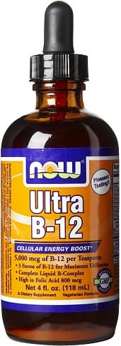 NOW Foods - Vitamin B-12 Ultra Liquid 118ml – NOW Foods förpackning