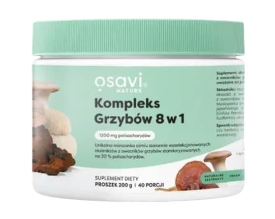 Osavi - 8-In-1 Mushroom Complex, 200g – Osavi förpackning