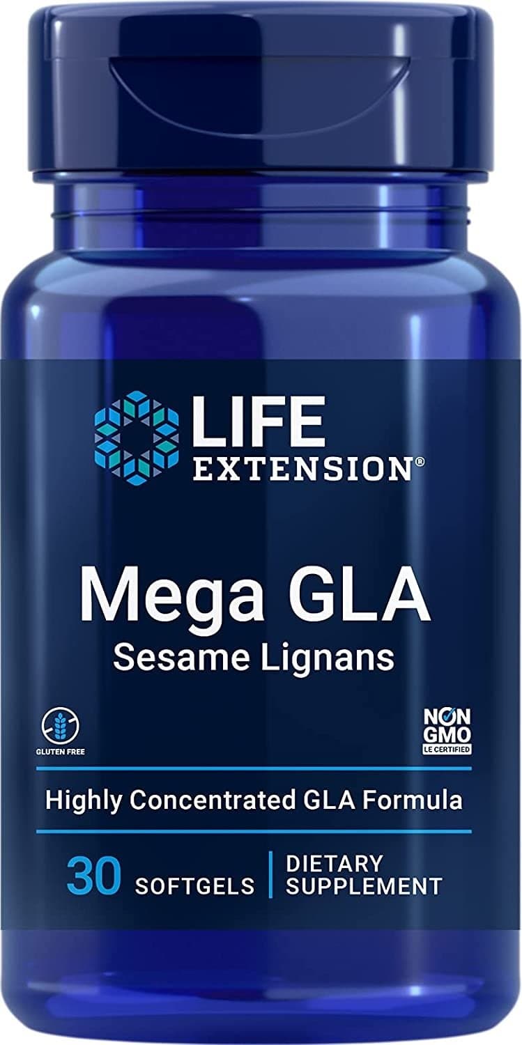 Life Extension Mega GLA Sesame Lignans 400 mg - 30 mjuka kapslar – Life Extension förpackning