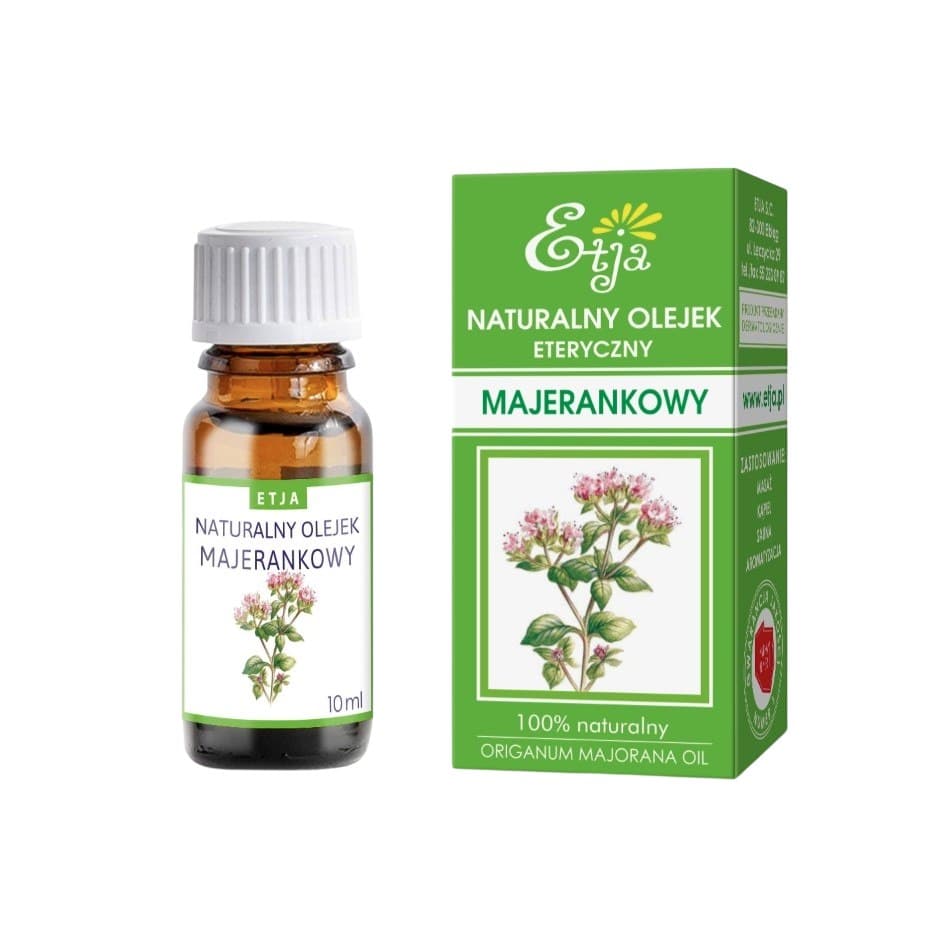 Etja - Natural Essential Oil - Marjoram 10ml – Etja förpackning