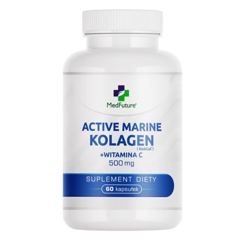 MedFuture Active Marine Kollagen NatiCol® mit Vitamin C 500mg 60 Kapseln – MedFuture Verpackung