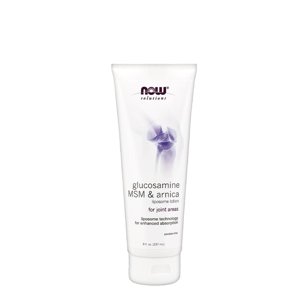 NOW Foods Glucosamine MSM & Arnica Liposome Lotion 237 ml – NOW Foods förpackning