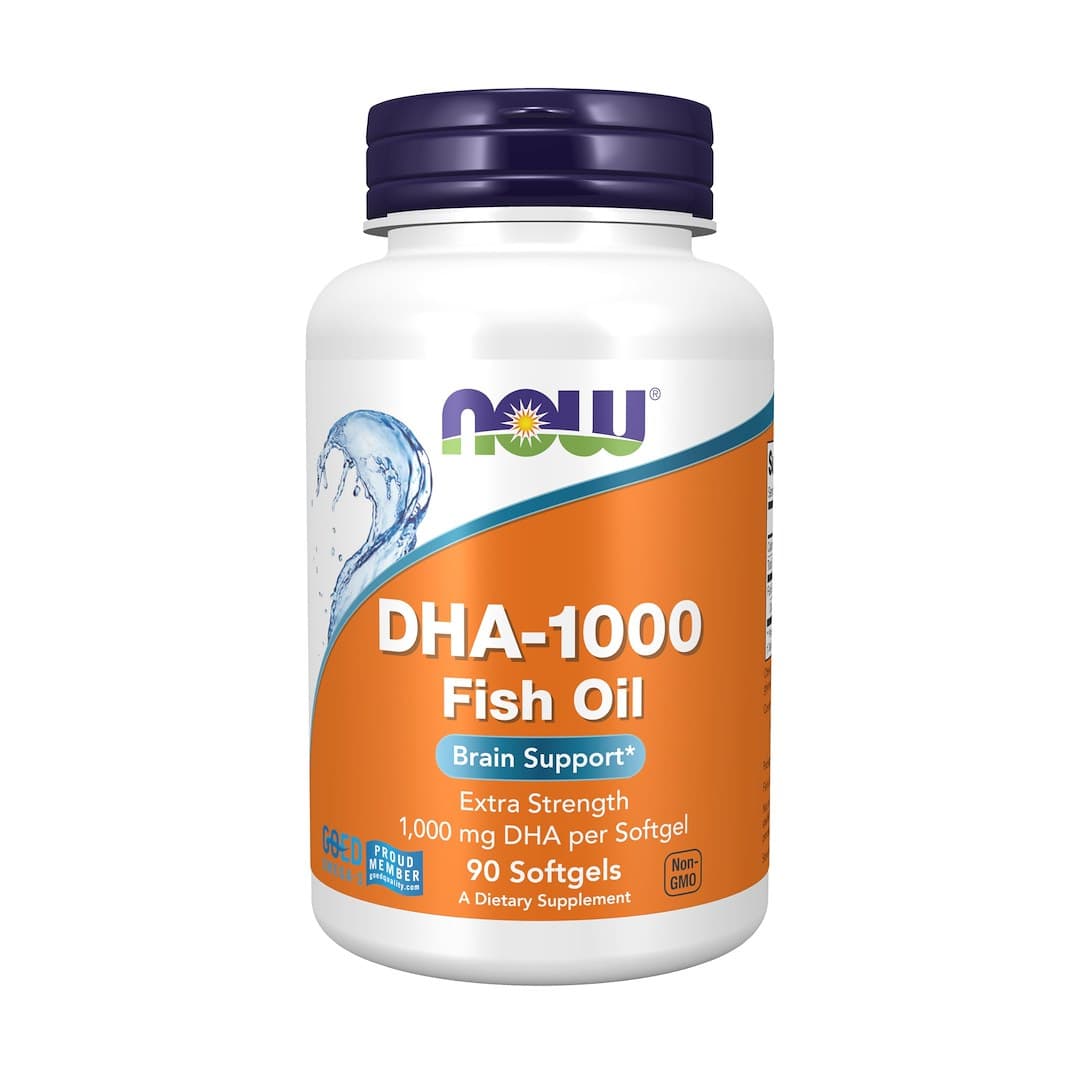 NOW Foods DHA-1000 Brain Support 90 mjuka kapslar – NOW Foods förpackning