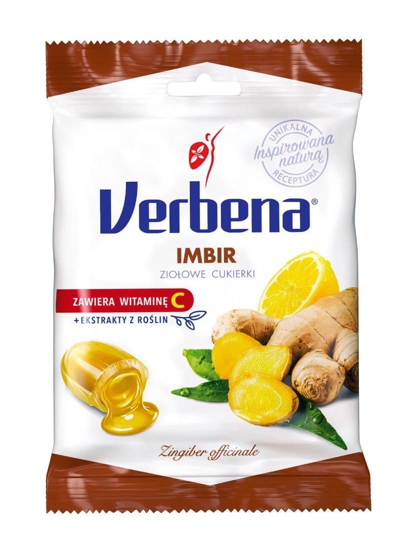 Verbena - Herbal Candies Ginger 60g – Verbena förpackning