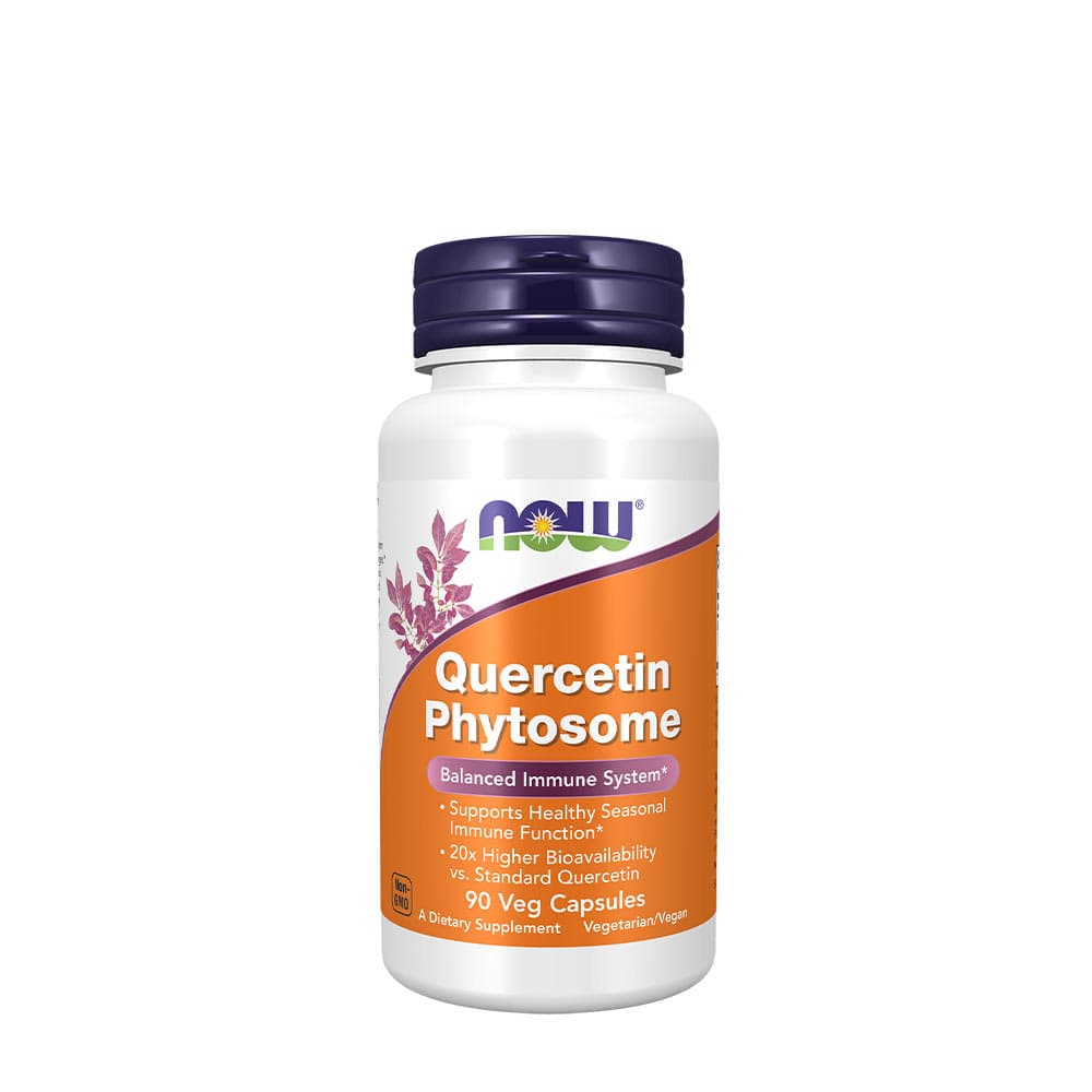 NOW Foods Quercetin Phytosome 250mg – 90 vegetabiliska kapslar – NOW Foods förpackning