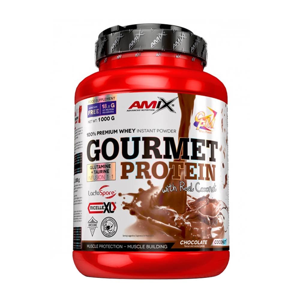 Amix - Gourmet Protein 100% Premium Whey Instant Pulver – Amix förpackning