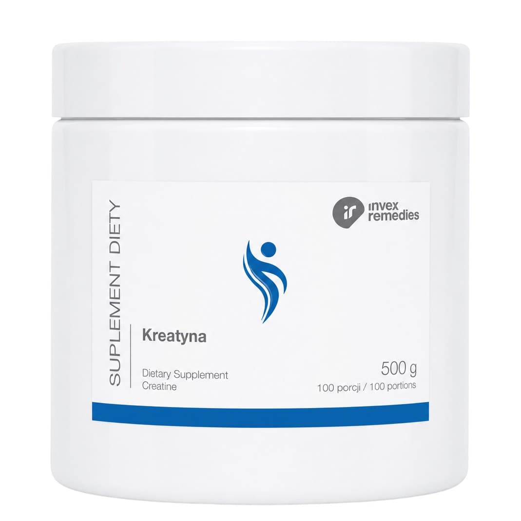INVEX REMEDIES Kreatyna 100 porcji 500g – INVEX REMEDIES förpackning