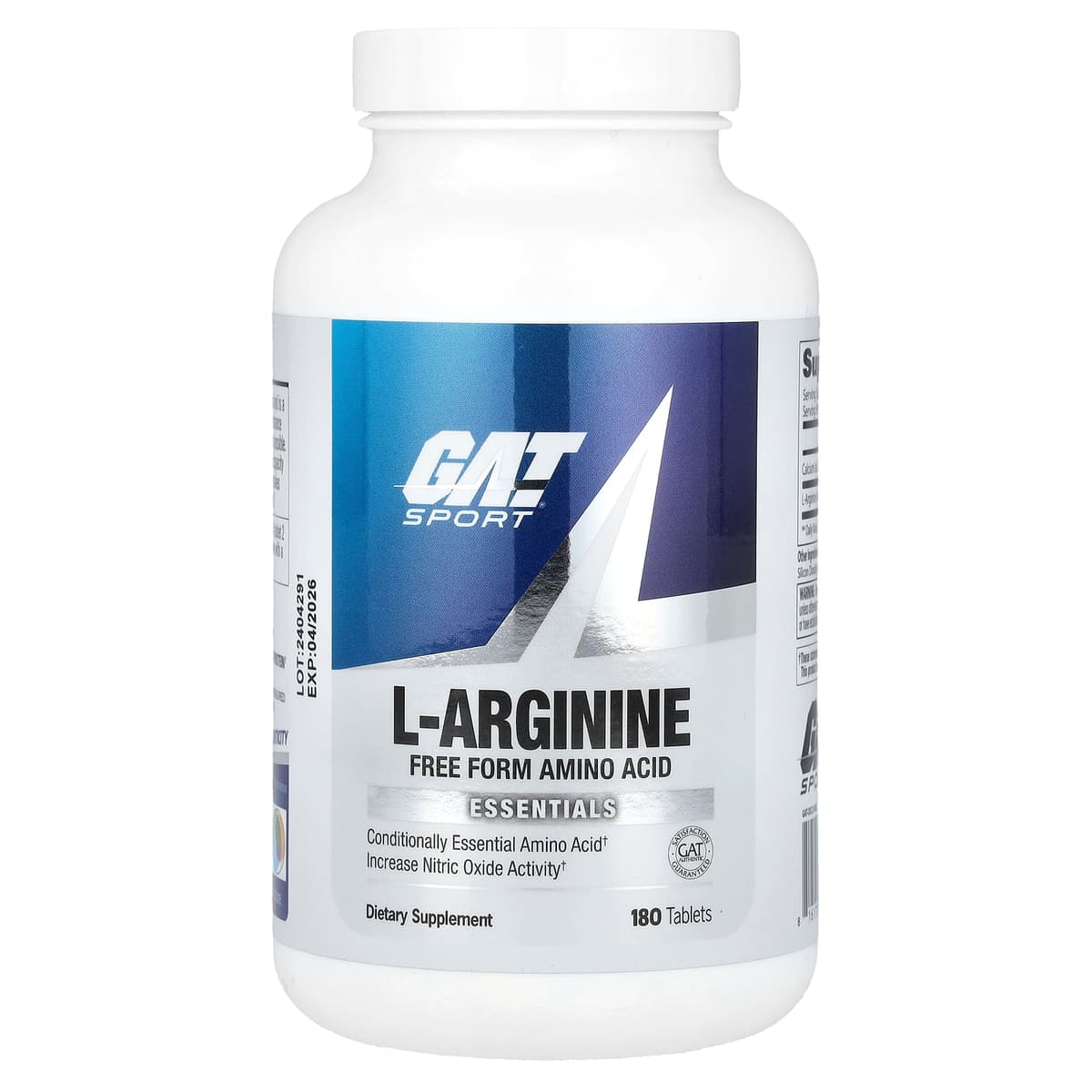 GAT - L-Arginine - 180 tabletter – GAT Sport förpackning