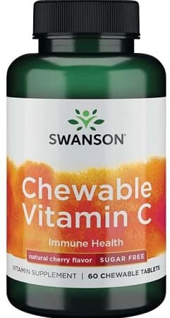 Swanson Vitamin C Gummies Tabs 500 mg – Körsbär, 60 tuggtabletter – Swanson förpackning