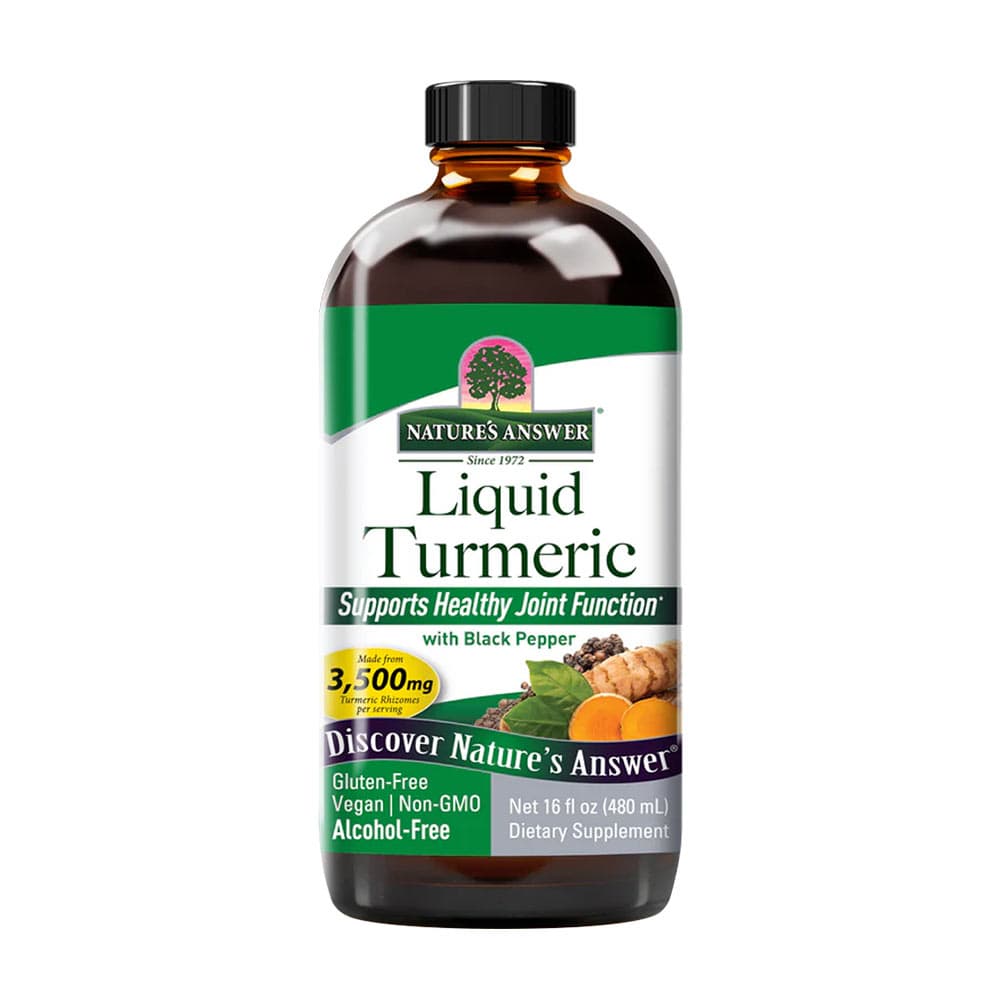 Nature's Answer Turmeric with Black Pepper - 480 ml – Nature's Answer förpackning