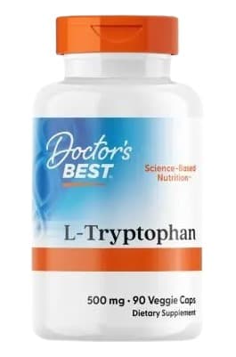 Doctor's Best L-Tryptophan 500 mg - 90 Capsules Végétales – Doctor's Best emballage