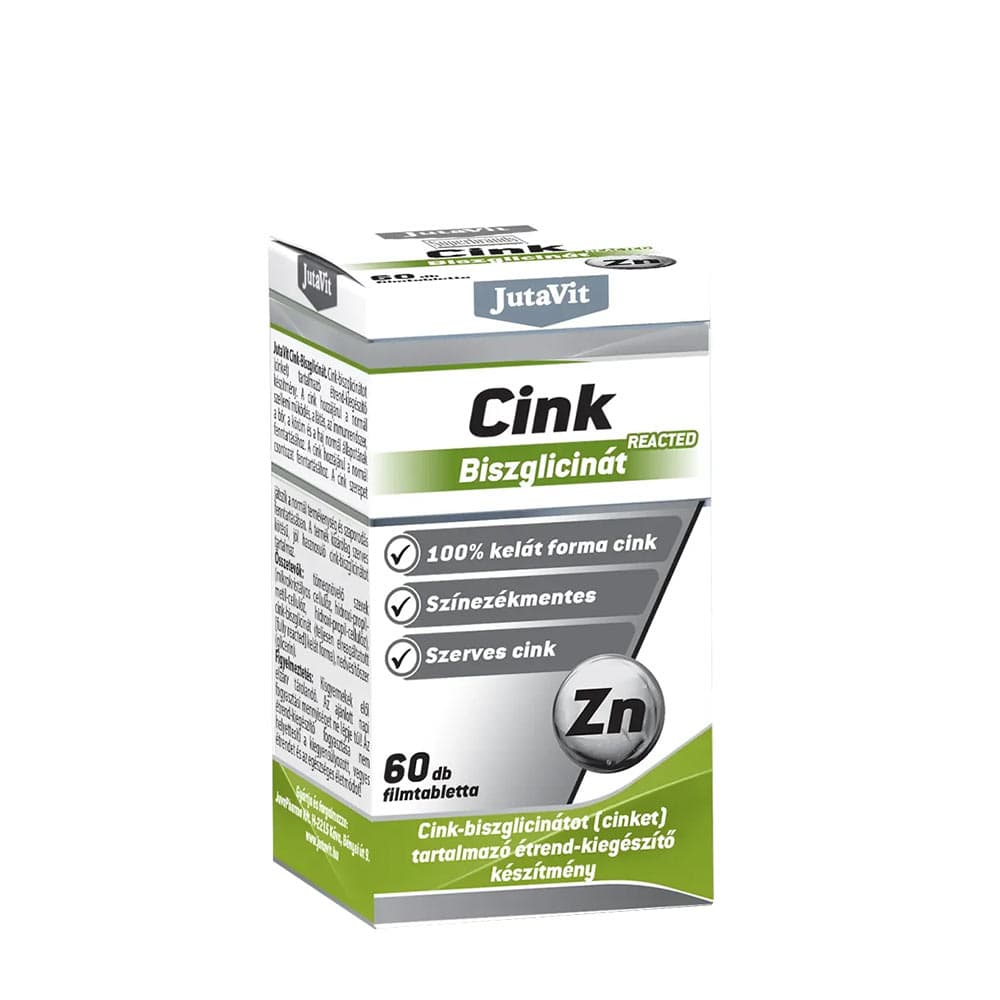 Jutavit Zinc Bisglycinate 15 mg – 60 tabletter – Jutavit förpackning