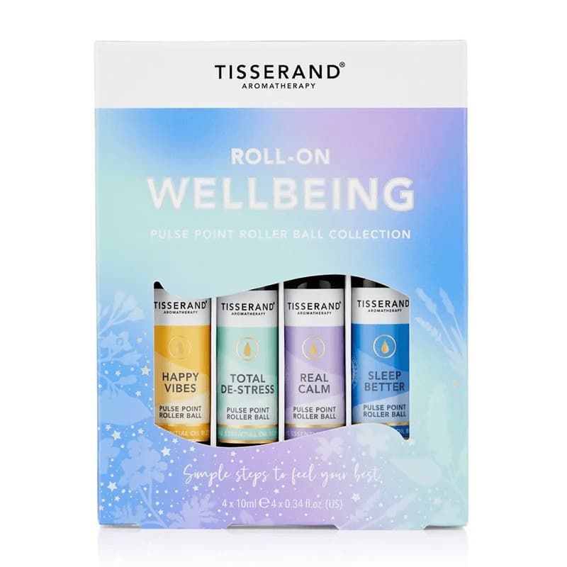 Tisserand Aromatherapy - Roll-On Wellbeing Pulse Point Roller Ball – Tisserand Aromatherapy förpackning