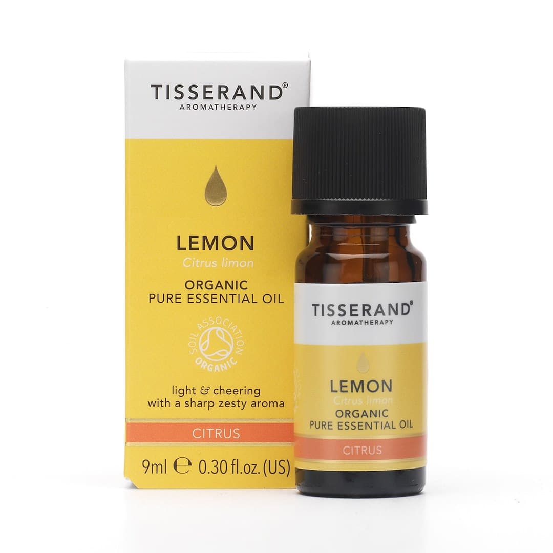 Tisserand Aromatherapy - Ekologisk citron (Citrus limon) eterisk olja - 9ml – Tisserand Aromatherapy förpackning