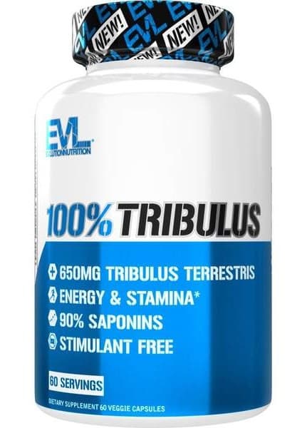EVLution Nutrition 100% Tribulus 650mg - 60 veganska kapslar – EVLution Nutrition förpackning