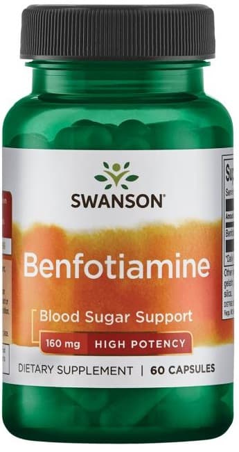 Swanson Benfotiamine 160mg - 60 kapslar – Swanson förpackning