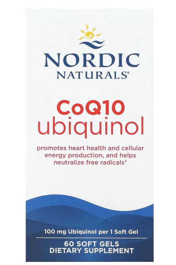 Nordic Naturals - CoQ10 Ubiquinol, 100mg - 60 Sgels – Nordic Naturals förpackning