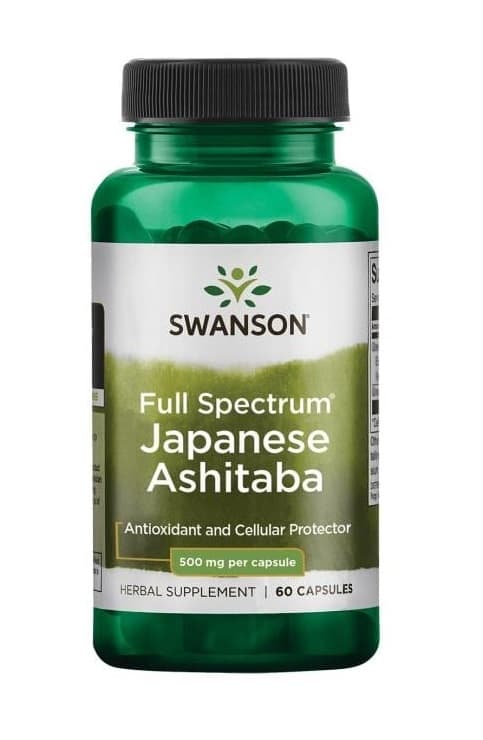 Swanson Full Spectrum Japanese Ashitaba 500 mg – 60 kapslar – Swanson förpackning