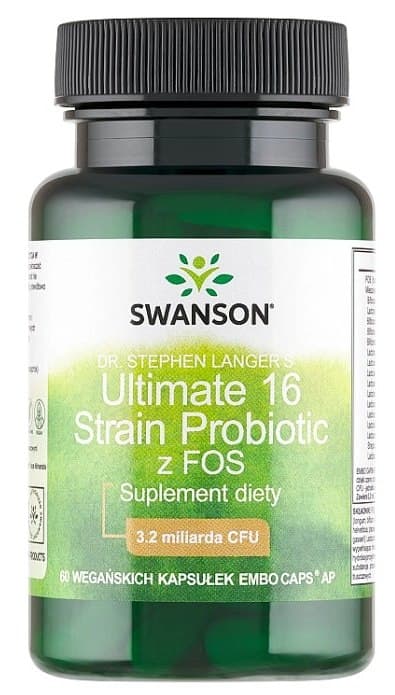 Swanson - Ultimate 16 Strain Probiotic with FOS 3,2 miljarder CFU kapslar