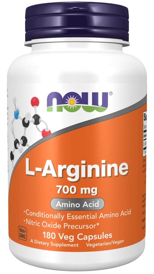L-Arginine - 180 Capsules – NOW Foods emballage