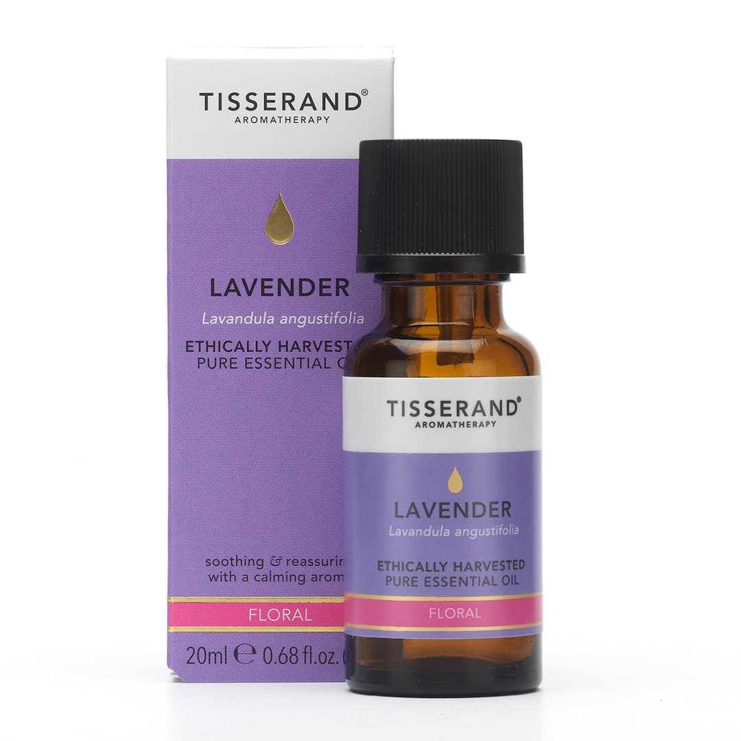 Tisserand Aromatherapy Lavendelolja 20ml – Eterisk olja, etiskt skördad – Tisserand Aromatherapy förpackning