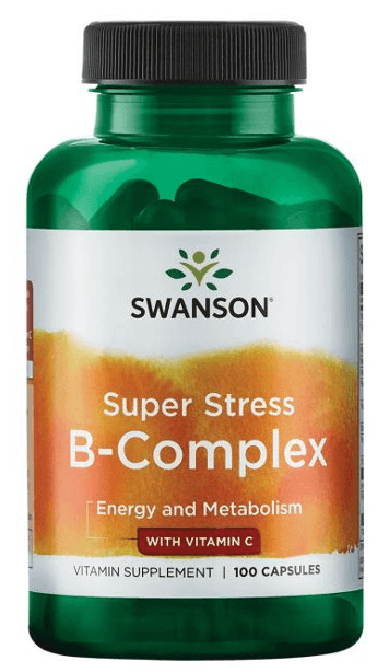 Swanson Super Stress B-Complex con Vitamin C - 100 cápsulas – Swanson empaque