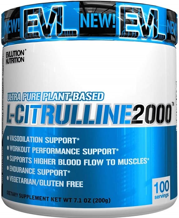 EVLution Nutrition - L-Citrulline 2000, Smakfritt Pulver 200g – EVLution Nutrition förpackning