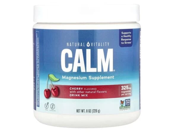 Natural Vitality - Calm Magnesium Pulver (Kirsche - 226g) – Natural Vitality Verpackung