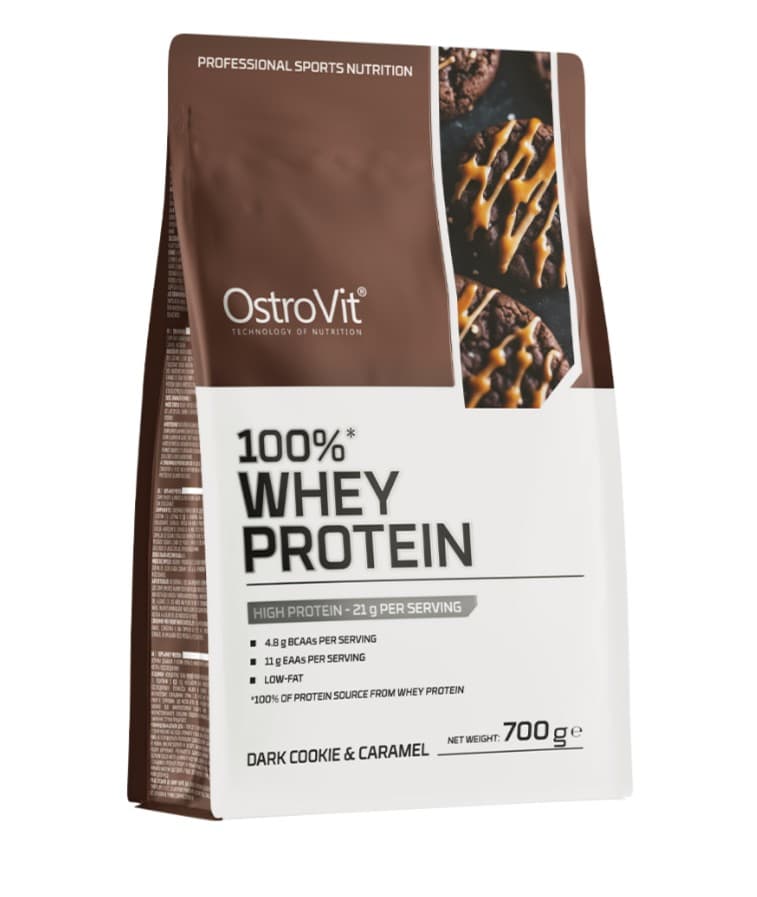 100% Whey Protein Dark Cookie & Caramel 700g | OstroVit – OstroVit förpackning