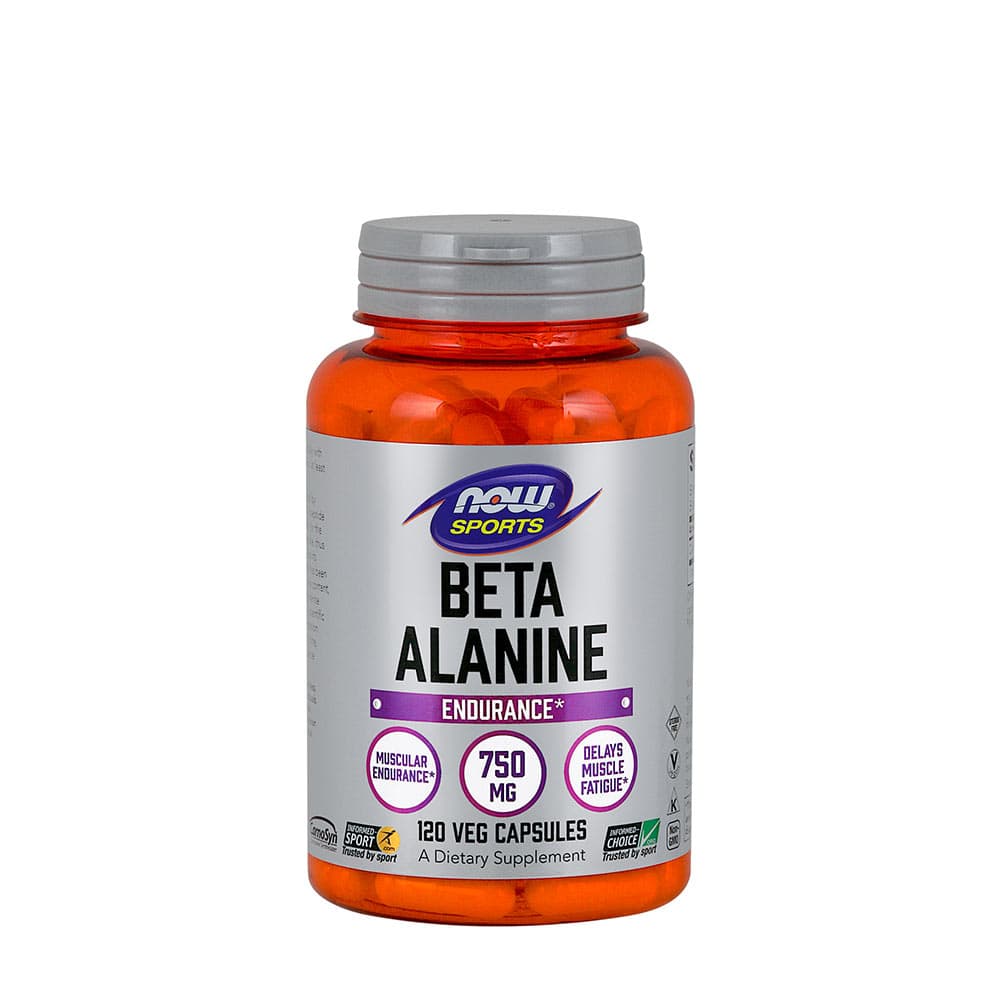 NOW Foods - Beta-Alanine 750mg - 120 kapslar – NOW Foods förpackning