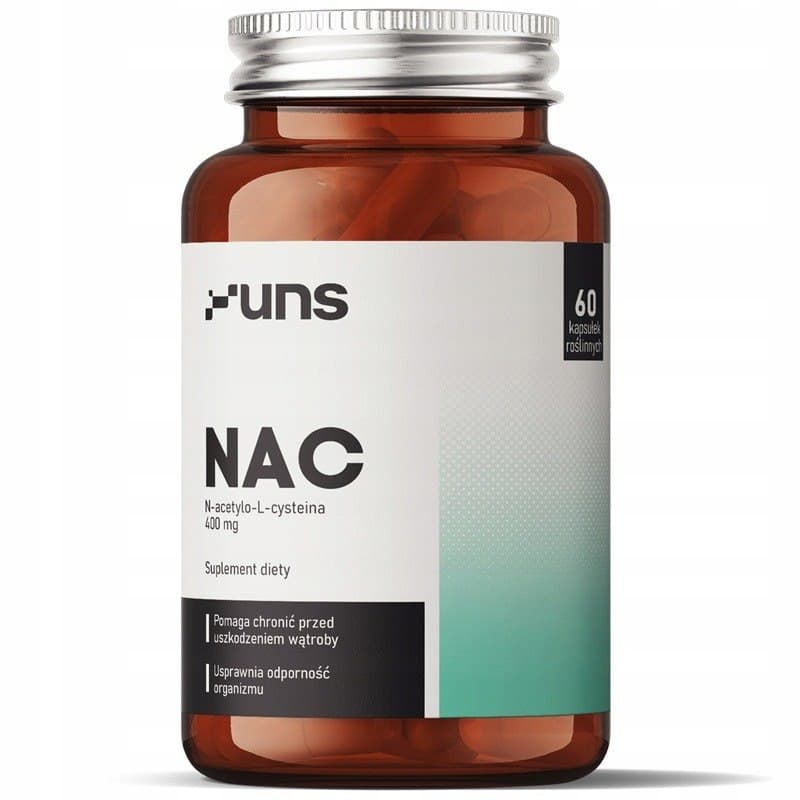 UNS NAC N-acetylo-L-cysteina 400 mg 60 vege kapslar – UNS förpackning