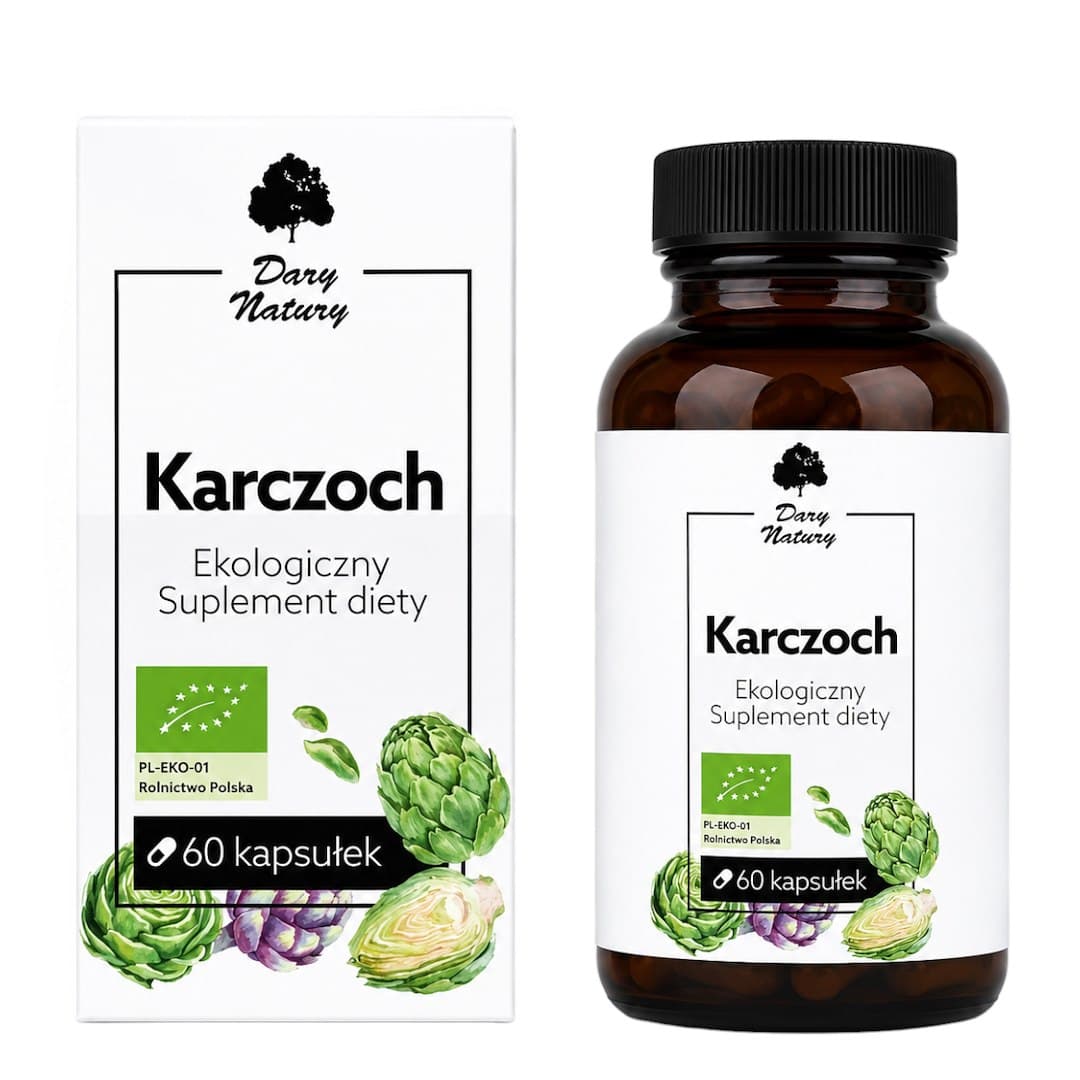 Dary Natury - Organic Artichoke Caps 60 - 60 capsules – Dary Natury verpakking