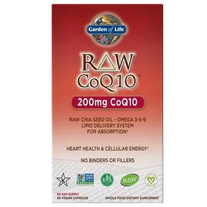 Garden Of Life RAW CoQ10 200mg - 60 pflanzliche Kapseln – Garden Of Life Verpackung