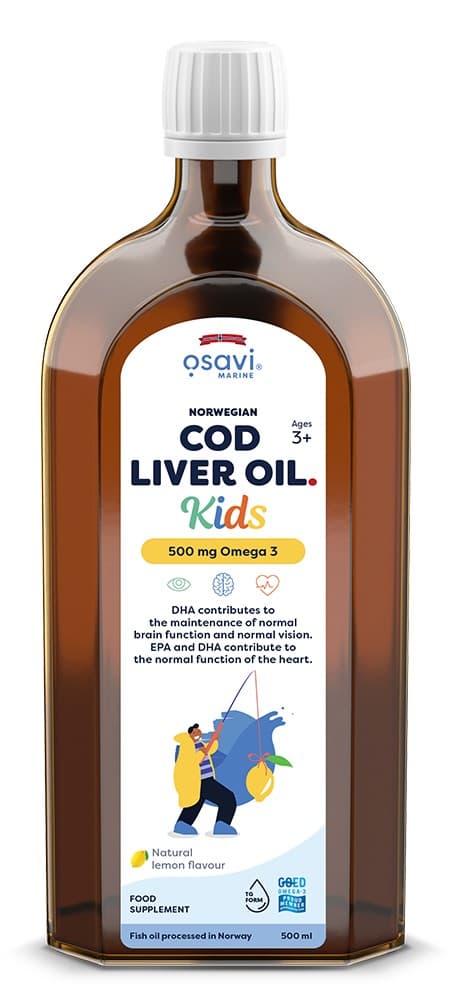 Osavi Norwegian Cod Liver Oil Kids 250 ml – Osavi förpackning