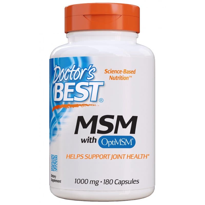 Doctor's Best MSM with OptiMSM 3000mg - Veganska kapslar – Doctor's Best förpackning