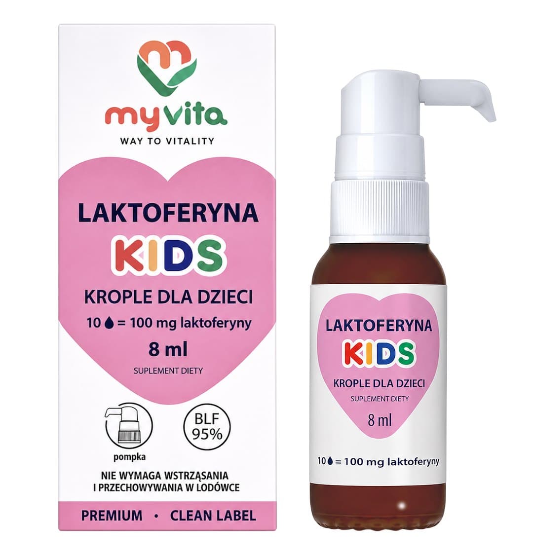 MyVita - Lactoferrin Kids Drops 8ml – MyVita förpackning