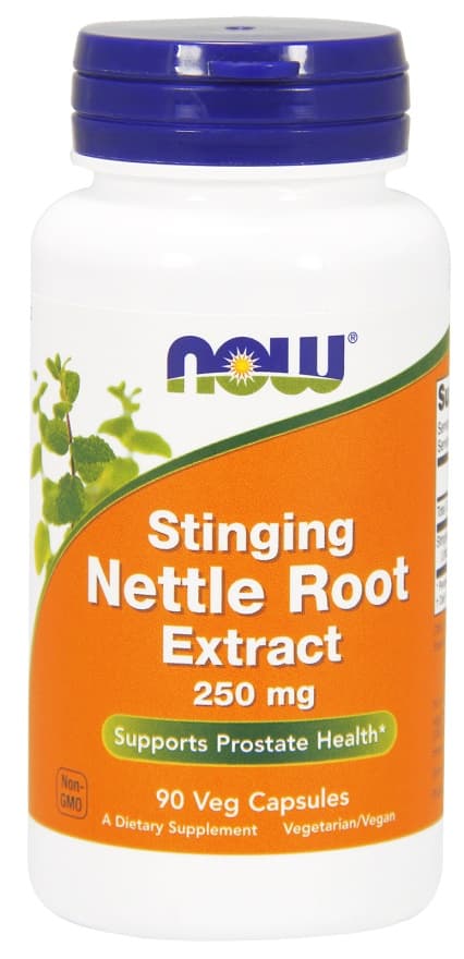 NOW Foods Nässelrot Extrakt 500mg - 90 Vegetariska Kapslar – NOW Foods förpackning