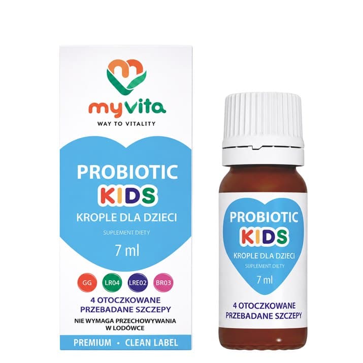 MyVita - Probiotic Kids Drops 7ml – MyVita förpackning