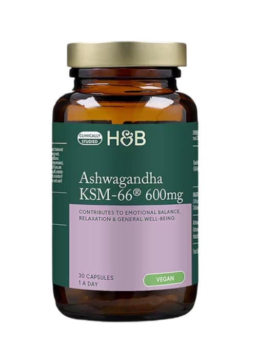 Holland & Barrett - Ashwagandha KSM-66 - 30 kapslar – Holland & Barrett förpackning
