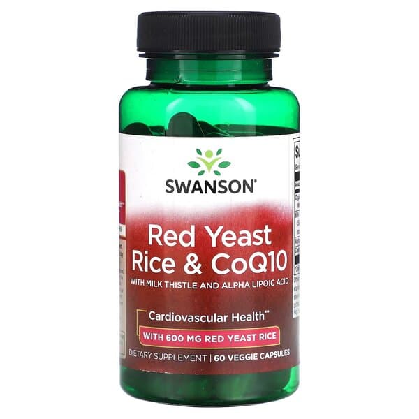 Swanson Red Yeast Rice & CoQ10 With Milk Thistle And Alpha Lipoic Acid - 60 Vcaps – Swanson förpackning