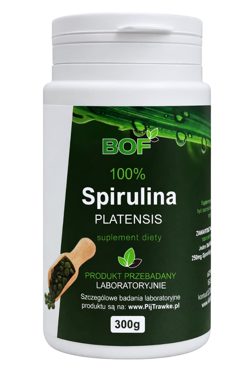 BOF - 100% Spirulina Platensis Tablets 300g – BOF förpackning