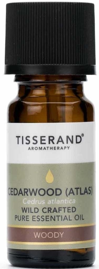 Tisserand Atlas Cedarwood - 9ml, 100% ren eterisk olja – Tisserand Aromatherapy förpackning