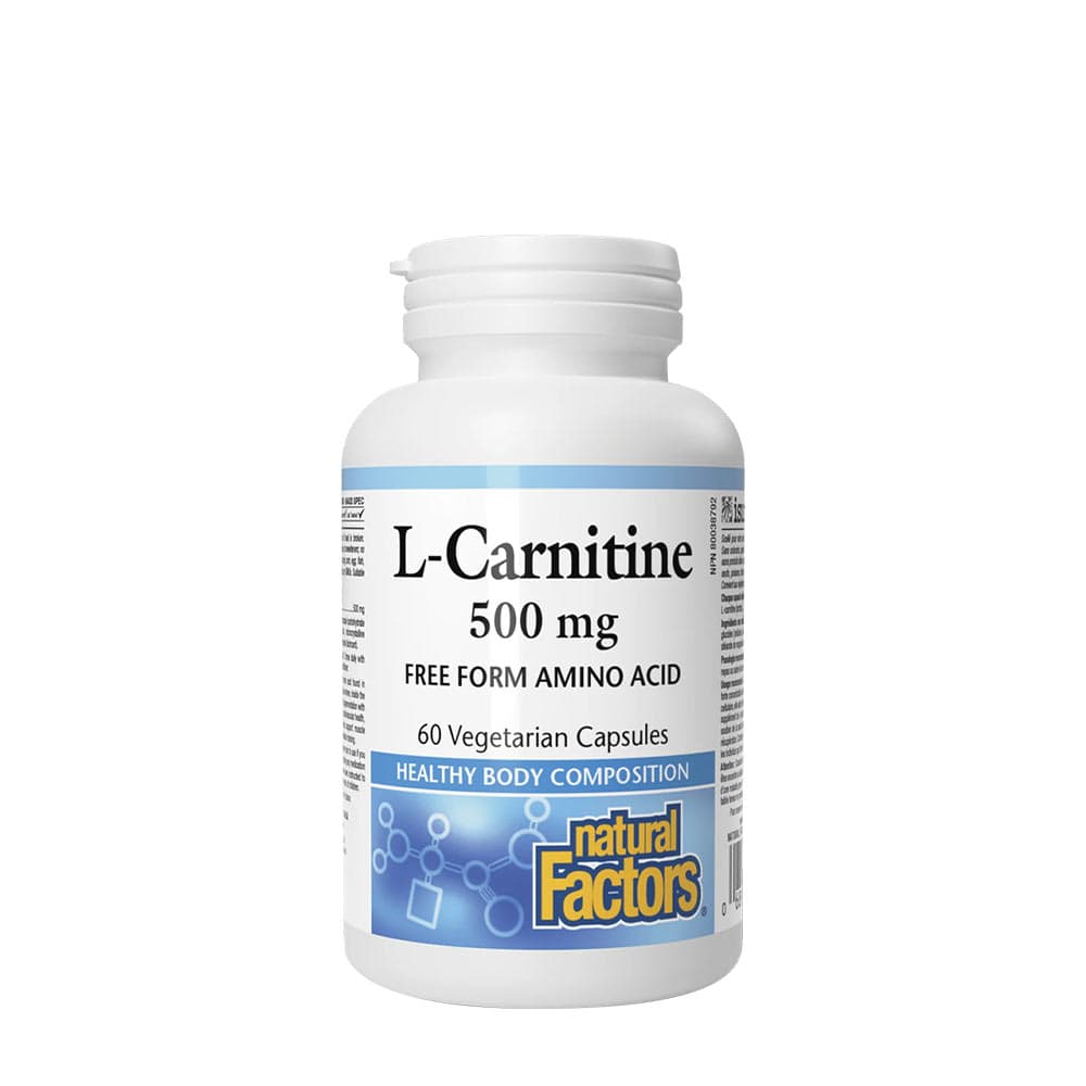 Natural Factors L-Carnitine 500mg – 60 Veganska Kapslar – Natural Factors förpackning