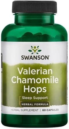 Valerian, Chamomile & Hops - 60 kapslar | Swanson – Swanson förpackning